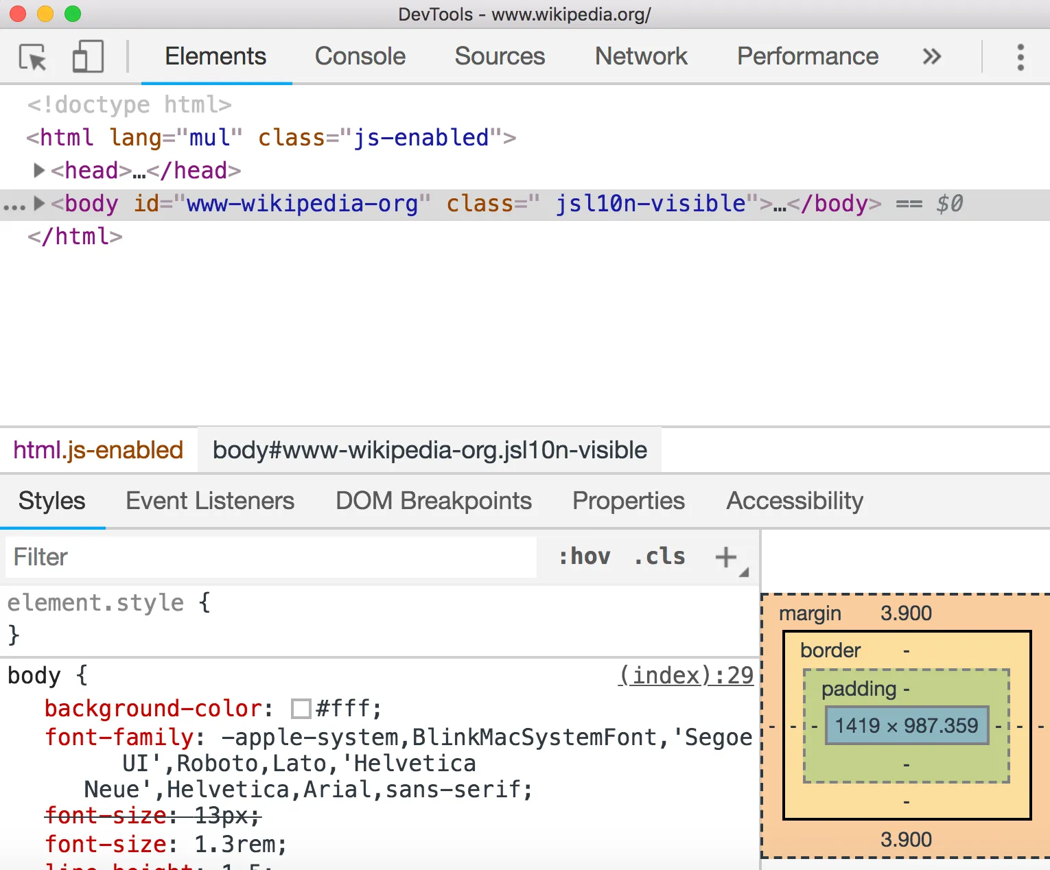 Wikipedia dev tools